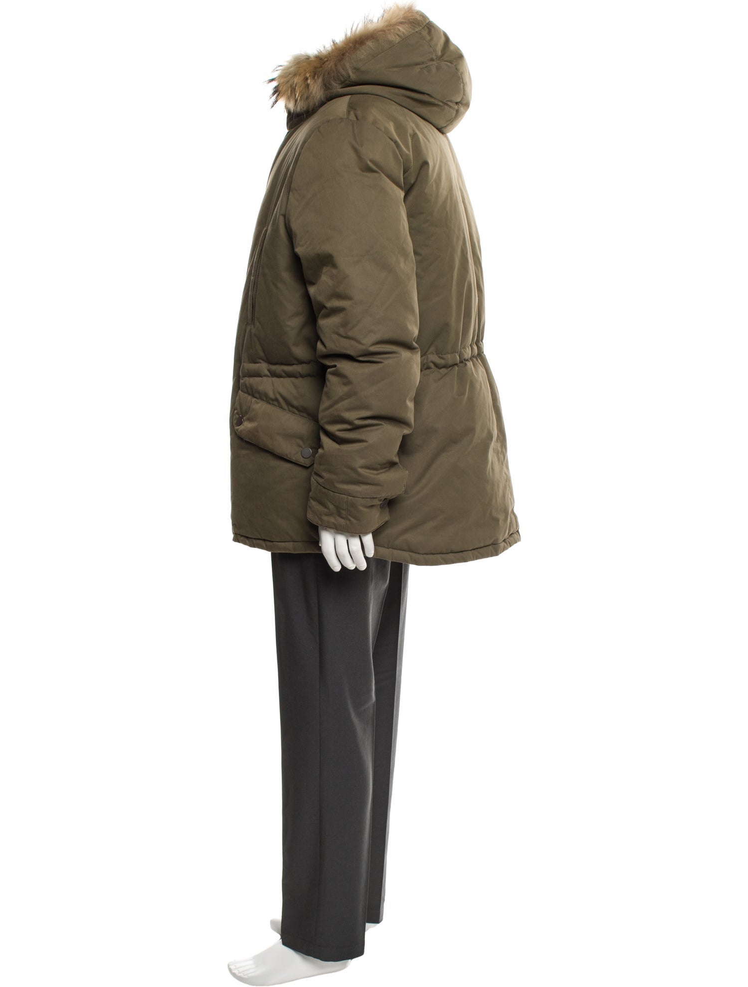 Yves Salomon Lamb Leather Parka